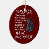 Beste papa Scottish Terrier Dog Dad Vaderdag Keramisch Ornament (Rechts)