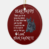 Beste papa Scottish Terrier Dog Dad Vaderdag Keramisch Ornament (Links)