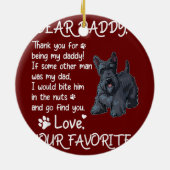 Beste papa Scottish Terrier Dog Dad Vaderdag Keramisch Ornament (Achterkant)
