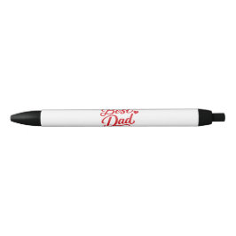 Beste Papa Script Rode Hart Zwarte Inkt Pen