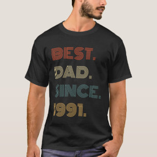Beste papa sinds 1991 Kleding voor hem Mannen Retr T-shirt