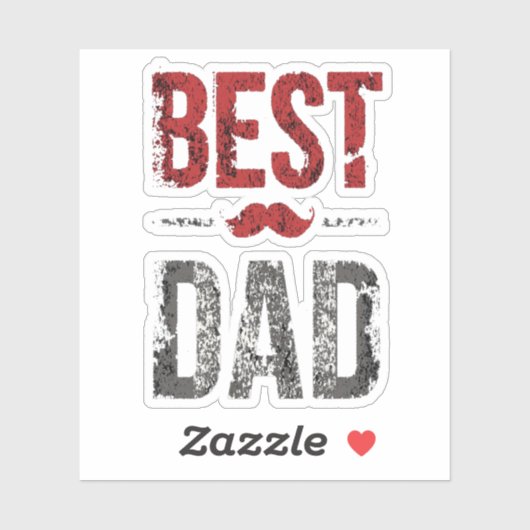 Beste papa sinds dag één Funny Vaderdag Sticker (Vel)