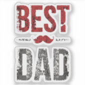 Beste papa sinds dag één Funny Vaderdag Sticker (Voorkant)