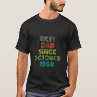 Beste papa sinds oktober 1969 Cool Cadeau T-shirt