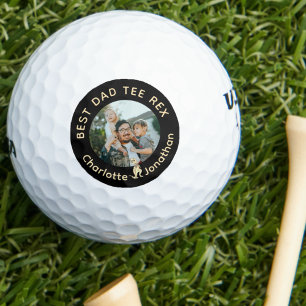 Beste papa T-shirt Rex op maat gemaakte foto grapp Golfballen