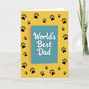 Beste Papa Teal Blauwe Kaart