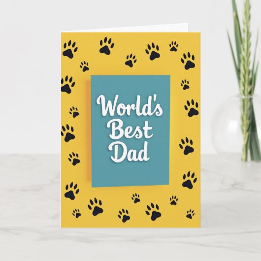 Beste Papa Teal Blauwe Kaart (Voorkant)