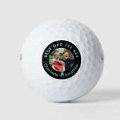 Beste papa Tee Rex kids foto Golfballen (Voorkant)