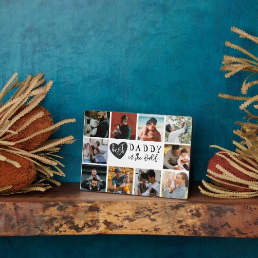 Beste papa ter wereld 10 ImageCollage Fotoplaat (Zijkant)