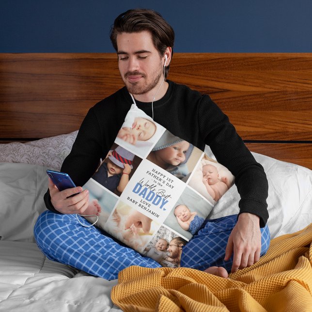 'Beste Papa ter Wereld' 1e Vaderdag Cadeau Kussen (Creator heeft geüpload)