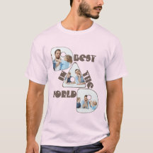 BESTE PAPA TER WERELD, 3 foto collage, denneappel