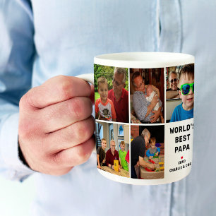 Beste Papa ter Wereld 8 Foto Collage Koffiemok