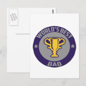 Beste papa ter wereld Award Briefkaart (Voorkant / Achterkant)