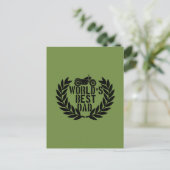 Beste Papa ter Wereld Briefkaart (Staand voorkant)