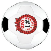 Beste papa ter wereld citeert Red Ribbon Vaderdag Voetbal (Gedraaid)