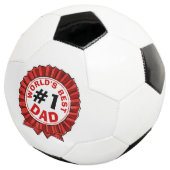 Beste papa ter wereld citeert Red Ribbon Vaderdag Voetbal (Drie kwart)