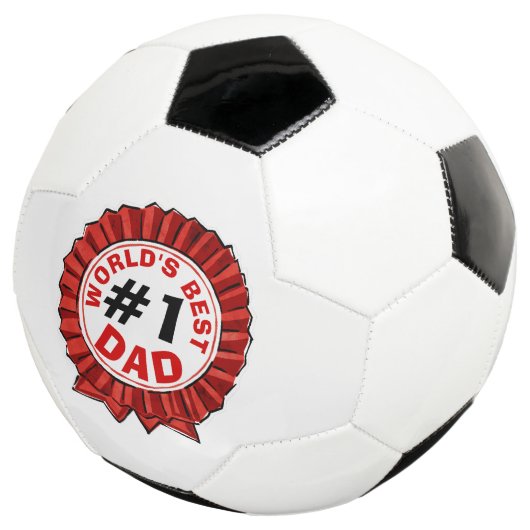 Beste papa ter wereld citeert Red Ribbon Vaderdag Voetbal (Drie kwart)