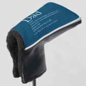 Beste papa ter wereld, definitie van vader in het  golfheadcover (3/4 voorkant)