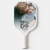 Beste Papa Ter Wereld | Foto Pickleball Paddle (Achterkant)