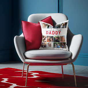 Beste Papa ter Wereld Fotocollage Kussen