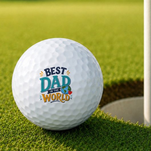 Beste papa ter wereld golfbal golfballen