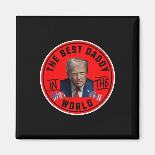 Beste Papa Ter Wereld Grappige Trump Magneet (Voorkant)