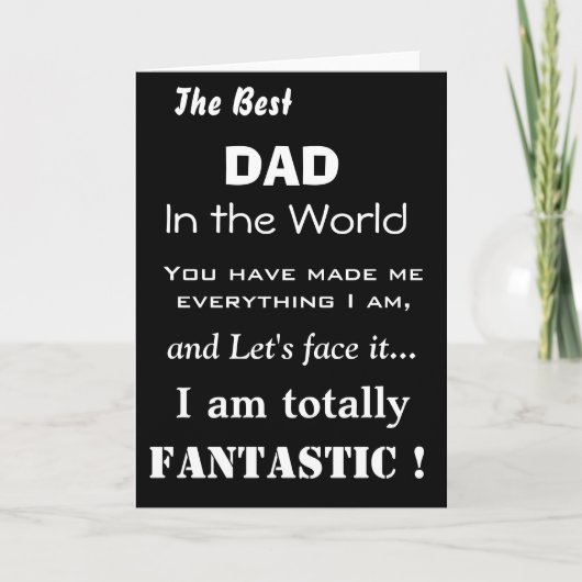 Beste Papa ter Wereld Grappige Vader Kaart (Voorkant)