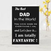 Beste Papa ter Wereld Grappige Vader Kaart (Gele Bloem)