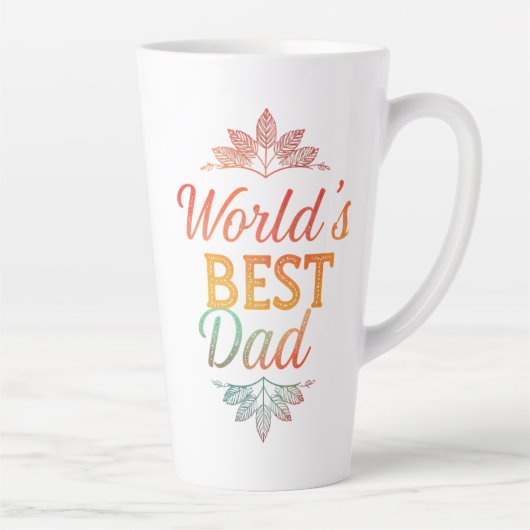 Beste Papa ter Wereld Grote Latte Mok (17oz) (Rechts)