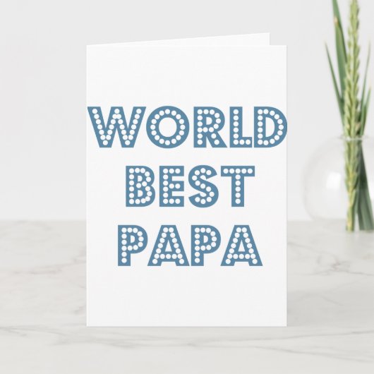 Beste Papa ter Wereld Kaart (Voorkant)