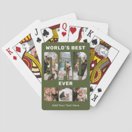 Beste papa ter wereld ooit Aangepaste 6 foto's gro Pokerkaarten