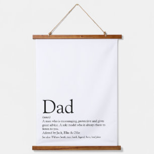 Beste papa ter wereld, papa, definitie vader hangend wandkleed