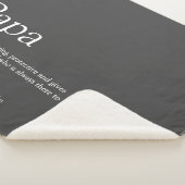 Beste papa ter wereld, papa, vader definitie grijs sherpa deken (3/4)