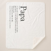 Beste papa ter wereld, papa, vader Definitie Leuk Sherpa Deken (Voorkant)