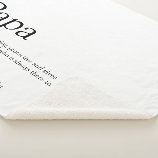 Beste papa ter wereld, papa, vader Definitie Leuk Sherpa Deken (3/4)