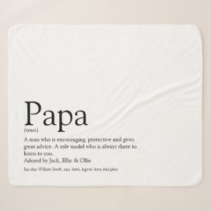 Beste papa ter wereld, papa, vader definitie leuk sherpa deken