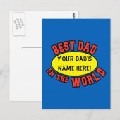 Beste papa ter wereld: pas Vaderdag aan Briefkaart (Voorkant / Achterkant)