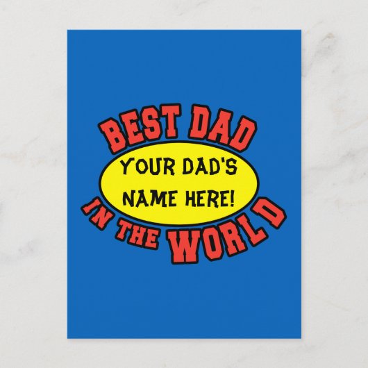 Beste papa ter wereld: pas Vaderdag aan Briefkaart (Voorkant)