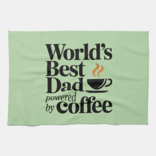 Beste Papa ter Wereld, Powered by Coffee Vaderdag Theedoek