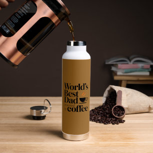 Beste Papa ter Wereld, Powered by Coffee Vaderdag  Waterfles