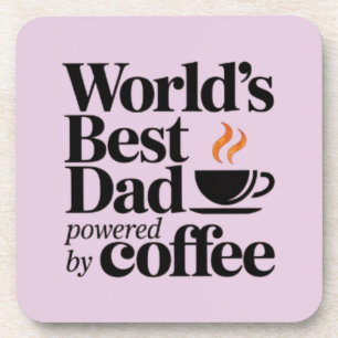 Beste Papa ter Wereld, Powered by Koffie Vaderdag Bier Onderzetter