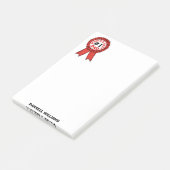 Beste papa ter wereld Quote Red Ribbon 4x6 Post-it® Notes (Schuin)
