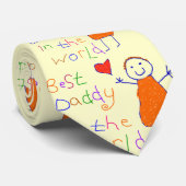 Beste papa ter wereld stropdas (Opgerold)