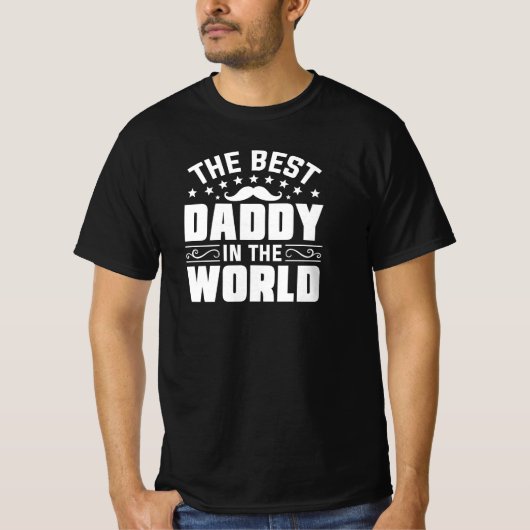 Beste papa ter wereld - trotse vader t-shirt (Voorkant)