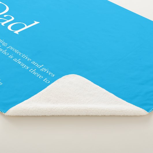 Beste papa ter wereld vader definitie hemelsblauw sherpa deken (3/4)