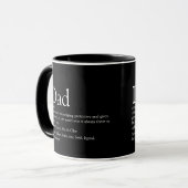 Beste Papa Ter Wereld Vader Definitie Zwart Mok (Voorkant links)