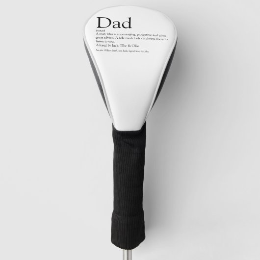 Beste papa ter wereld Vader Definition Fun Golfheadcover (Voorkant)