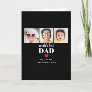 Beste Papa ter Wereld We houden van jou 3 Kinderen Kaart