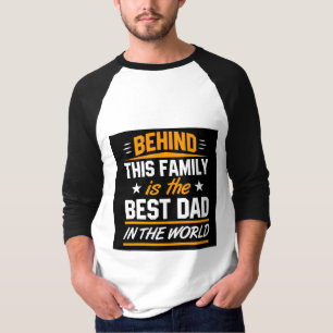 Beste Papa Ter Wereld Zwarte Witte Vaderdag T-shirt