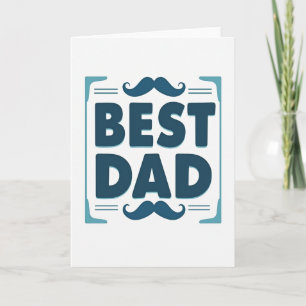 Beste Papa Turquoise Snorhar Kaart